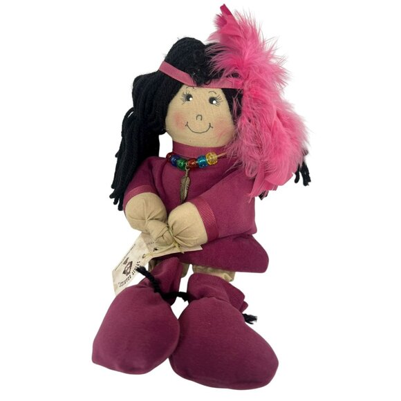 1998 Spirit Beanies Gail Coomes Handmade Doll W Tag Native American Style 12 in - Picture 1 of 6